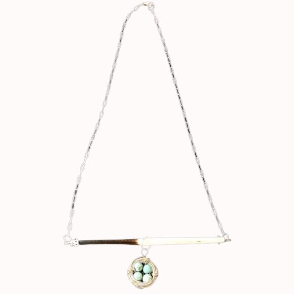 HANDCRAFTED Minimalist Back to Nature Necklace - Picture 1 of 7